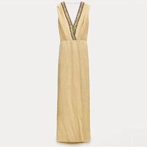 ZARA EMBROIDERED BEADED DRESS ZW COLLECTION NWT